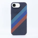 LindeCovers iPhone 16e Carbon Cover - MagSafe Kompatibel 04 Colorful Stripes