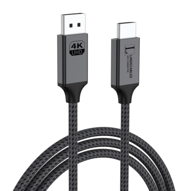 LindeCables DisplayPort til HDMI 4K 30Hz Premium Kabel - 2 m