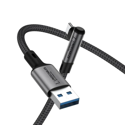 LindeCables USB-C til USB-A 3.2 Gen.1 Premium kabel 90° - 2 m