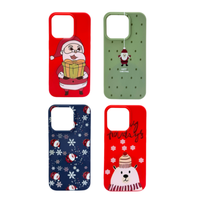 LindeCovers iPhone 15 Pro - Julemotiv Bagsidecover Silikone