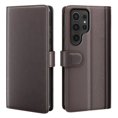 LindeCovers Samsung Galaxy S23 Ultra – Ægte Læder Flip Cover m. Flap
