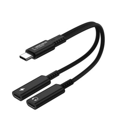 LindeCables 2-i-1 USB-C Adapter til Lyd/Opladning