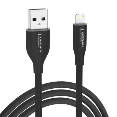 LindeCables USB-A 2.0 til Lightning Silikonekabel 12W - 2 m