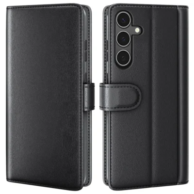 LindeCovers Samsung Galaxy A14 – Ægte Læder Flip Cover m. Flap