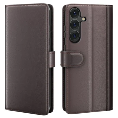 LindeCovers Samsung Galaxy S25 – Ægte Læder Flip Cover m. Flap
